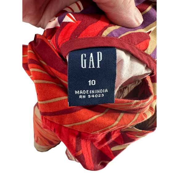 Gap Vintage Skirt Womens Size 10 Floral Tropical 90s Retro Cotton Side Zip‎ - Picture 6 of 7